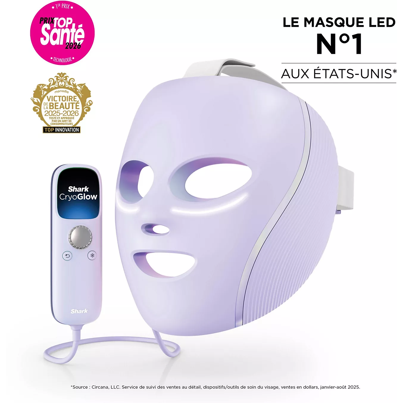 Masque LED SHARK CryoGlow