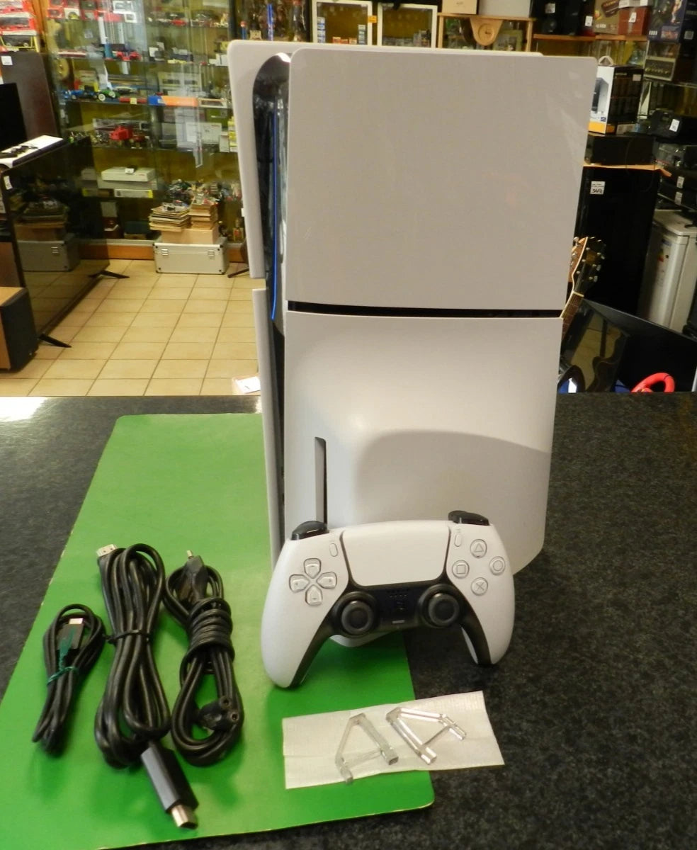 Sony PlayStation 5 Slim 1 To Édition Disque Blanche (CFI-2016) avec Manette DualSense – Occasion Très Bon État